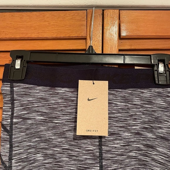 Nike Pro Dri-Fit 3” Dri-Fit Navy Blue Spacedye Spandex Shorts Sz S NWT - Picture 2 of 7